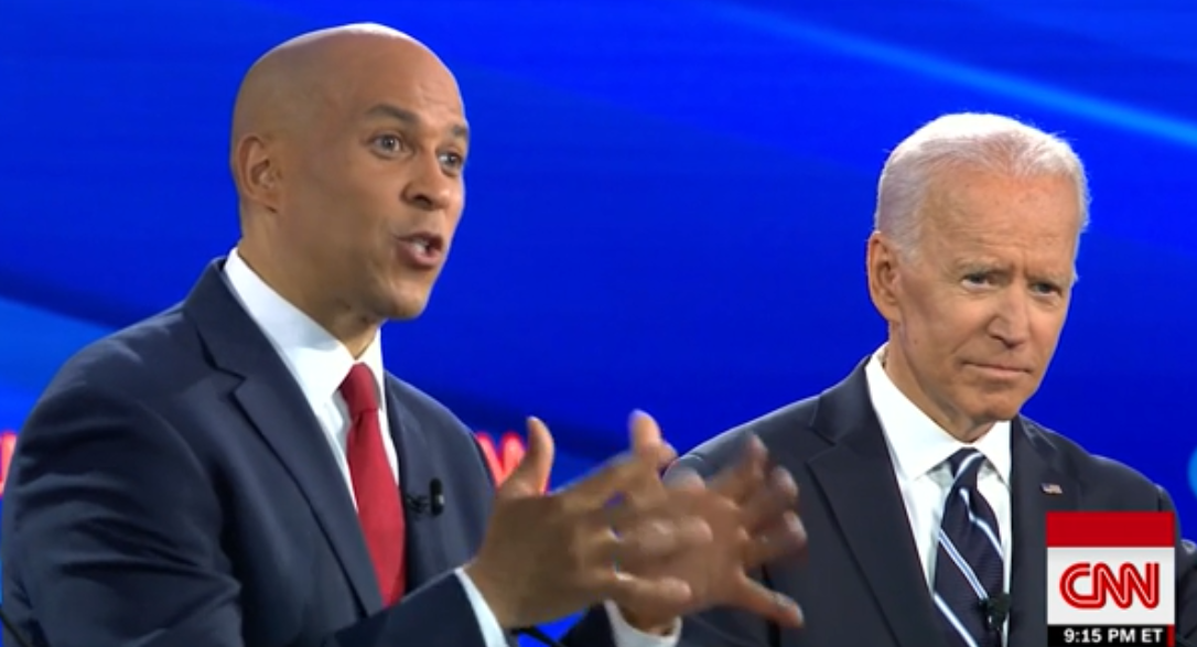 Biden and Booker at the last debate.