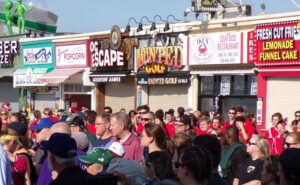 Saturday morning on the boardwalk in Ocean City.