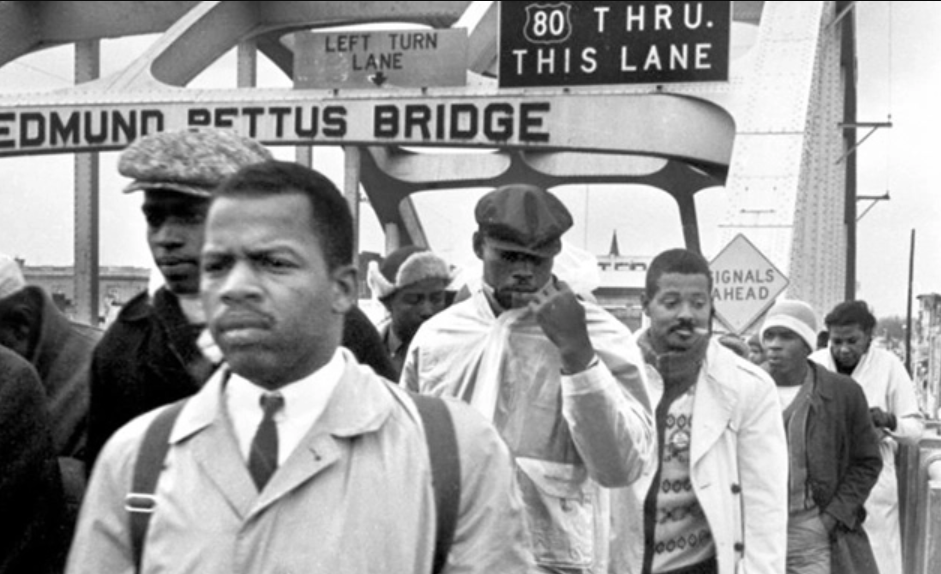 John Lewis on the Edmunc Pettus Bridge