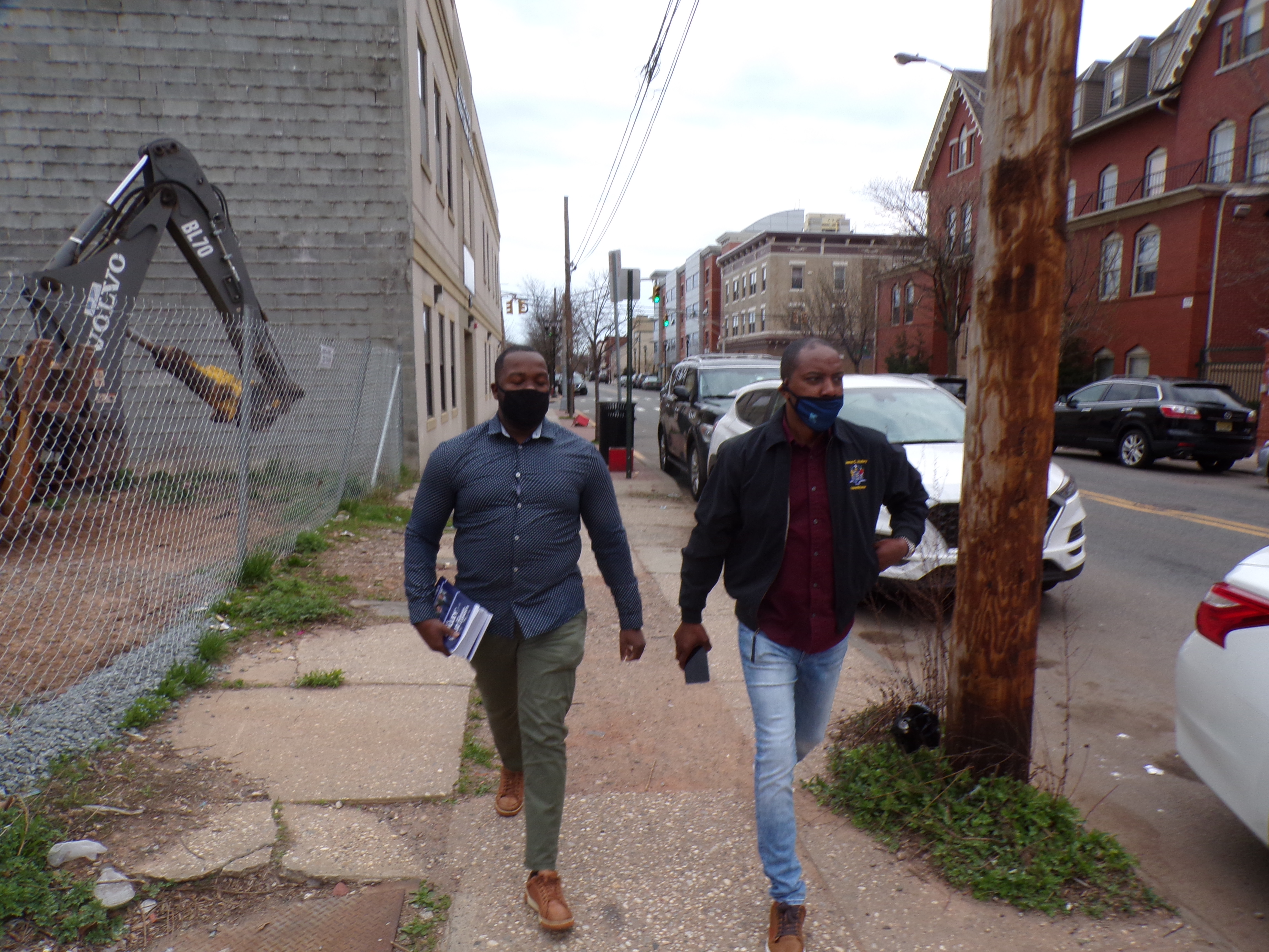 Holley, right, with Campaign Manager Tyree Morton.